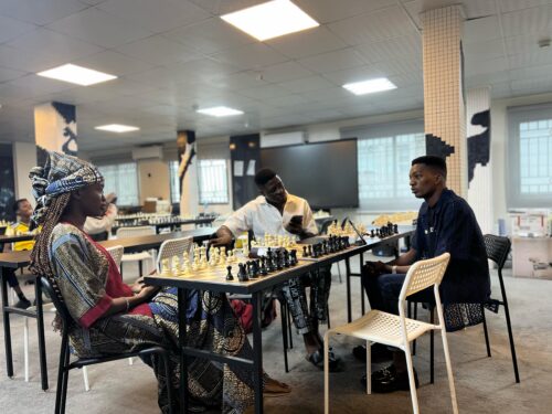 Victory Ashaka, behind the scenes of his video story/documentary 'How Chess Changed The Lives Of Slum Children'