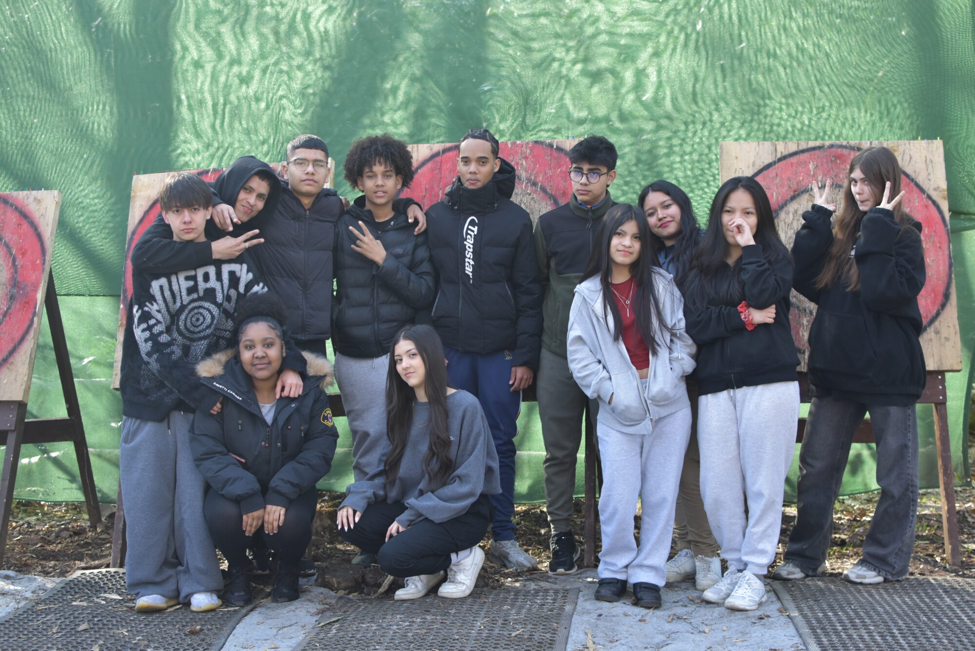 Young people take part in an outdoor activity organised by IRMO. Image provided by IRMO.