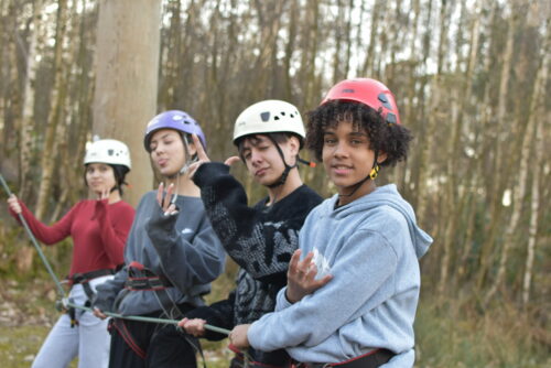 IRMO participants take part in an outdoor adventure activity designed to build confidence and teamwork. . Image provided by IRMO.